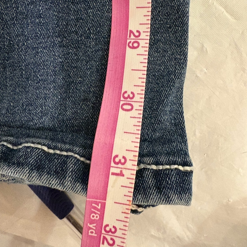 Flamingo Washed Blue Distressed Flare Jeans size XL. 33”/31” bootcut - Picture 10 of 10